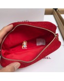 CHANEL Cosmetic pouch Black or Red [Ready Stock]