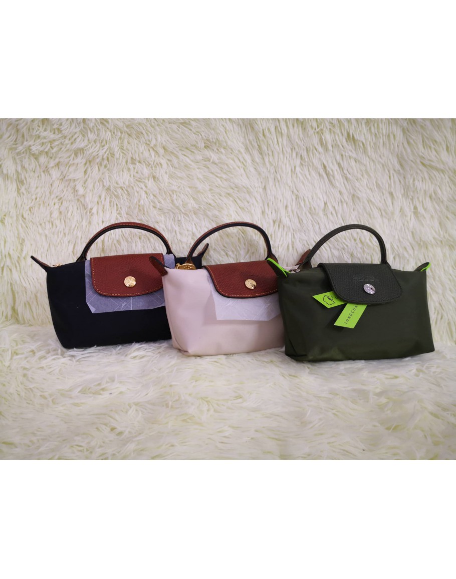 LONGCHAMP  Le Pliage Classic Pouch with Handle 🧵 Polyamide